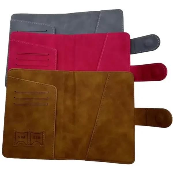 RFID Leather Passport Wallet Holder - RFID Leather Passport Wallet Holder - Image 3 of 4