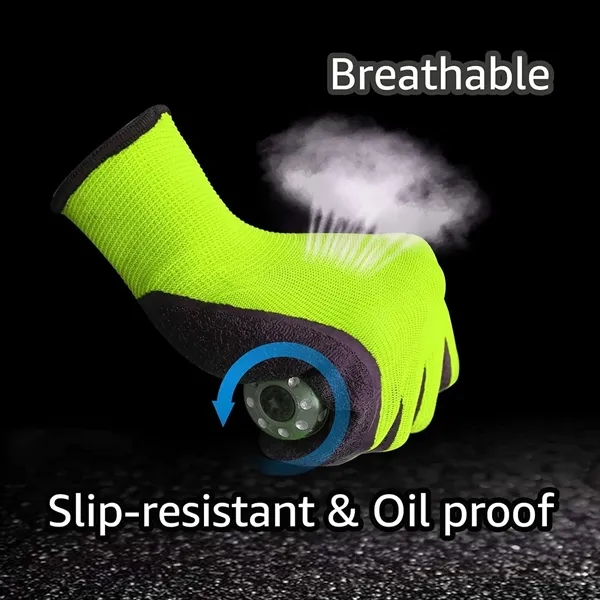Latex Rubber Hand Coated Safety Work Gloves - Latex Rubber Hand Coated Safety Work Gloves - Image 2 of 7