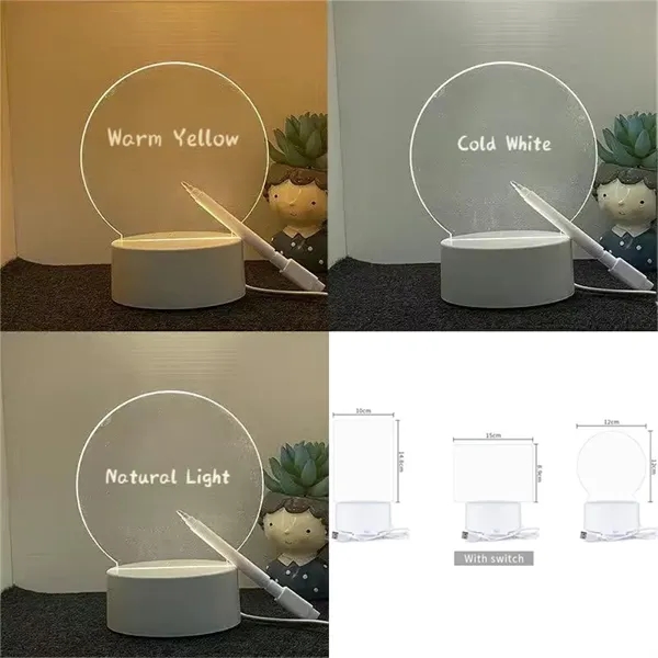 Acrylic Dry Erase Board with Light Up Stand - Acrylic Dry Erase Board with Light Up Stand - Image 1 of 2