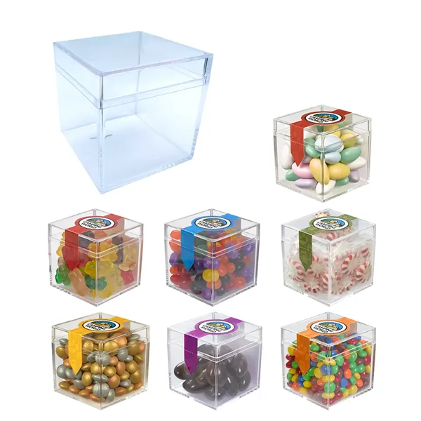 Cube Shaped Acrylic Container With Candy - Cube Shaped Acrylic Container With Candy - Image 0 of 0