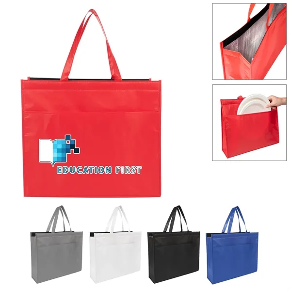 Matte Cooler Tote Bag With 100% RPET Material - Matte Cooler Tote Bag With 100% RPET Material - Image 4 of 11