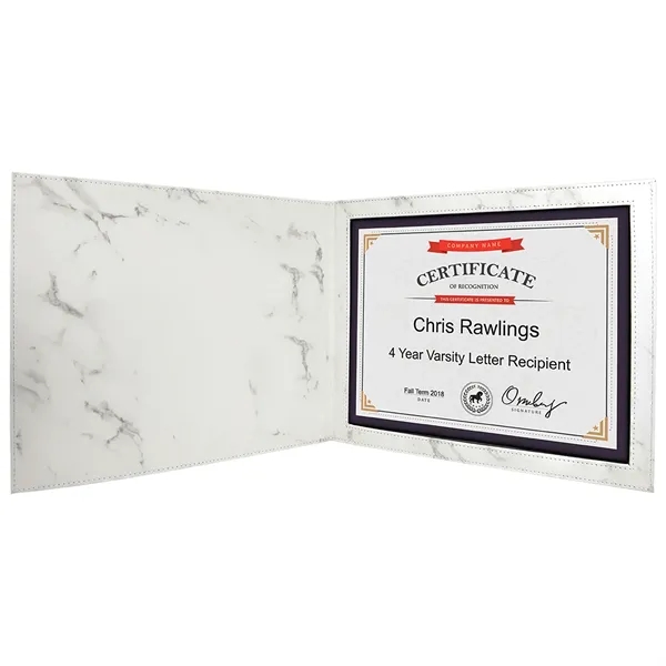 Marble Leatherette Certificate Holder - Marble Leatherette Certificate Holder - Image 2 of 3