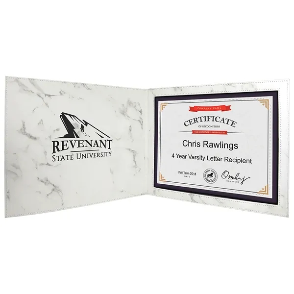 Marble Leatherette Certificate Holder - Marble Leatherette Certificate Holder - Image 3 of 3