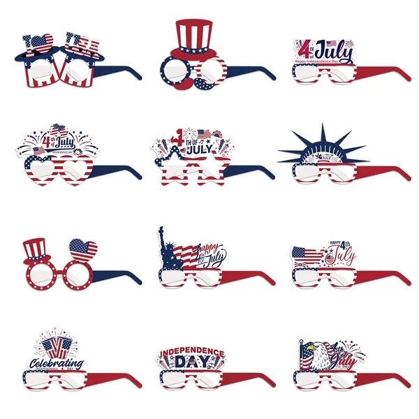 18-Pcs 4th of July Accessories Patriotic Party Eyeglasses - 18-Pcs 4th of July Accessories Patriotic Party Eyeglasses - Image 0 of 3