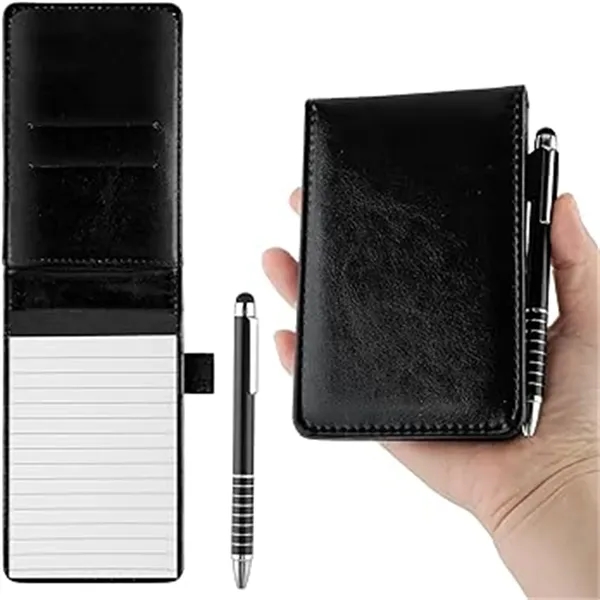 Mini Pocket Notepad Holder With Metal Pen - Mini Pocket Notepad Holder With Metal Pen - Image 3 of 5