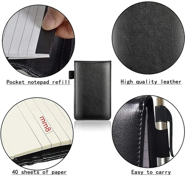 Mini Pocket Notepad Holder With Metal Pen - Mini Pocket Notepad Holder With Metal Pen - Image 2 of 5