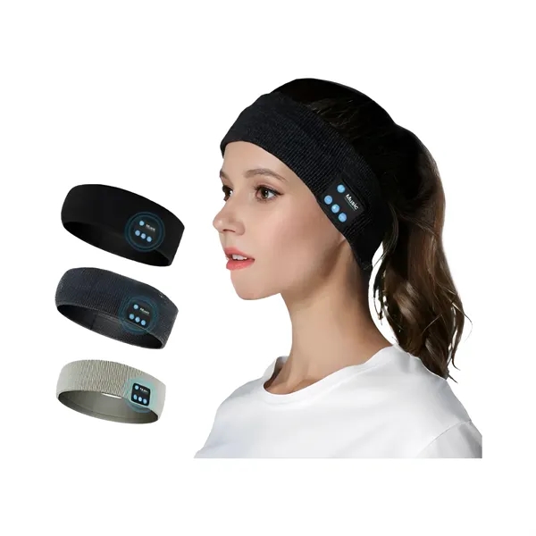 Bluetooth Headband Sweatband with Wireless Headphone - Bluetooth Headband Sweatband with Wireless Headphone - Image 0 of 3
