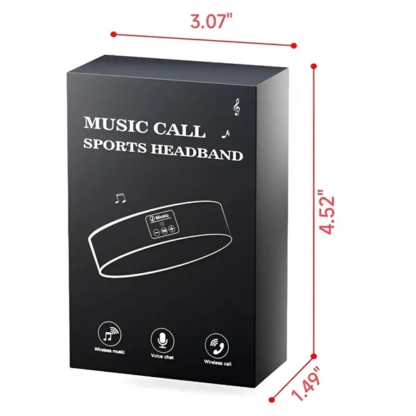 Bluetooth Headband Sweatband with Wireless Headphone - Bluetooth Headband Sweatband with Wireless Headphone - Image 2 of 3