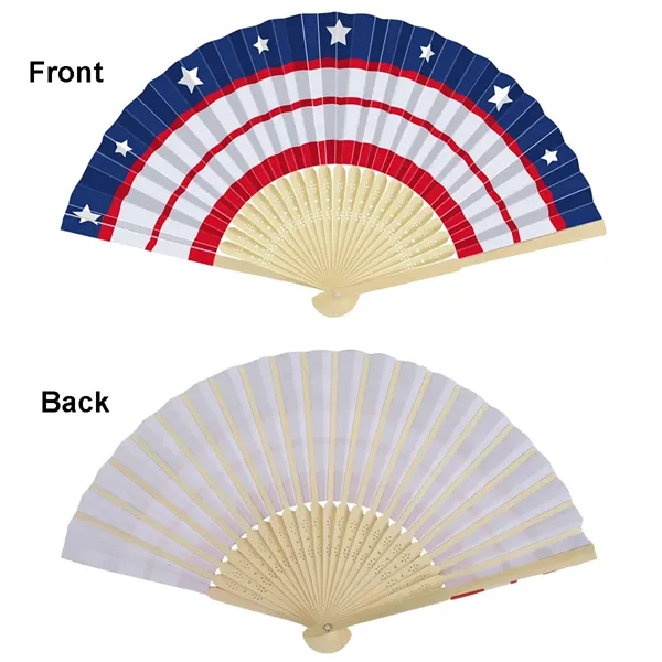 American Flag Folding Handheld Paper Fans - American Flag Folding Handheld Paper Fans - Image 2 of 2