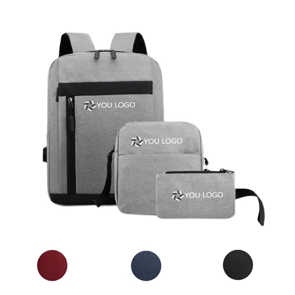 Three Piece Backpack Set Crossbody Storage Bag - Three Piece Backpack Set Crossbody Storage Bag - Image 0 of 3