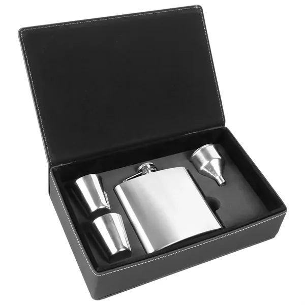 6oz Stainless Steel Flask Gift Set - 6oz Stainless Steel Flask Gift Set - Image 3 of 3