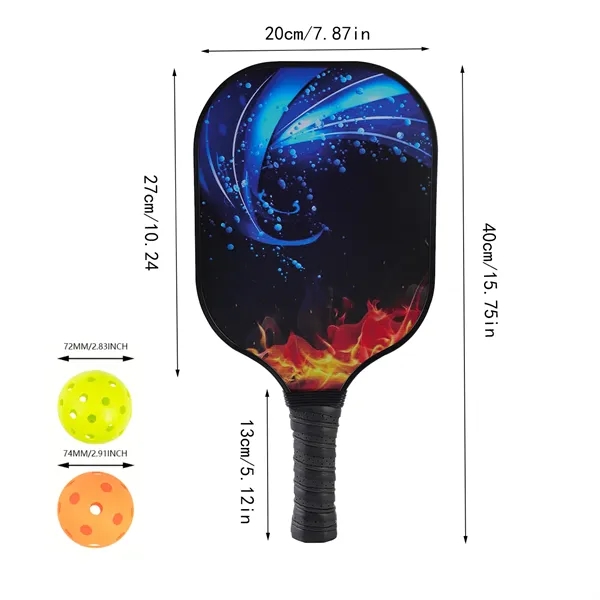 Fiberglass Pickleball Paddle & Ball Set w/ Carrying Bag - Fiberglass Pickleball Paddle & Ball Set w/ Carrying Bag - Image 1 of 7