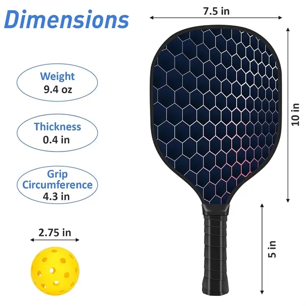 Wooden Pickleball Racket Paddle & Ball Set w/ Drawstring Bag - Wooden Pickleball Racket Paddle & Ball Set w/ Drawstring Bag - Image 3 of 9