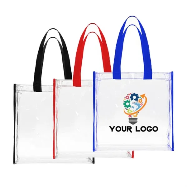 Clear PVC Stadium Tote Bags - Clear PVC Stadium Tote Bags - Image 0 of 1