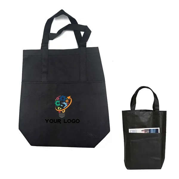 Large Non Woven Front Pocket Tote Bag with Gusset - Large Non Woven Front Pocket Tote Bag with Gusset - Image 0 of 1