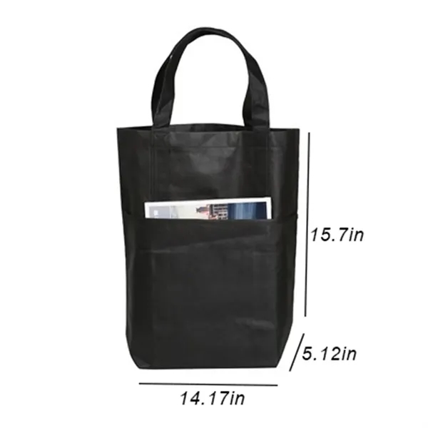 Large Non Woven Front Pocket Tote Bag with Gusset - Large Non Woven Front Pocket Tote Bag with Gusset - Image 1 of 1