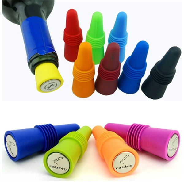 Silicone Wine Bottle Stopper - Silicone Wine Bottle Stopper - Image 0 of 4
