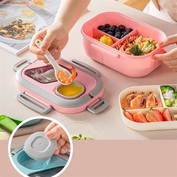 Portable Insulated Lunch Box with Cutlery - Portable Insulated Lunch Box with Cutlery - Image 2 of 5