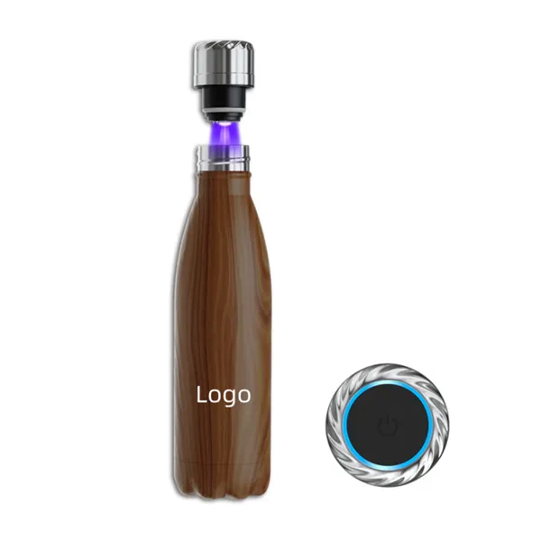 Wooden Grained Self-Sterilizing Water Bottle 17Oz - Wooden Grained Self-Sterilizing Water Bottle 17Oz - Image 0 of 4