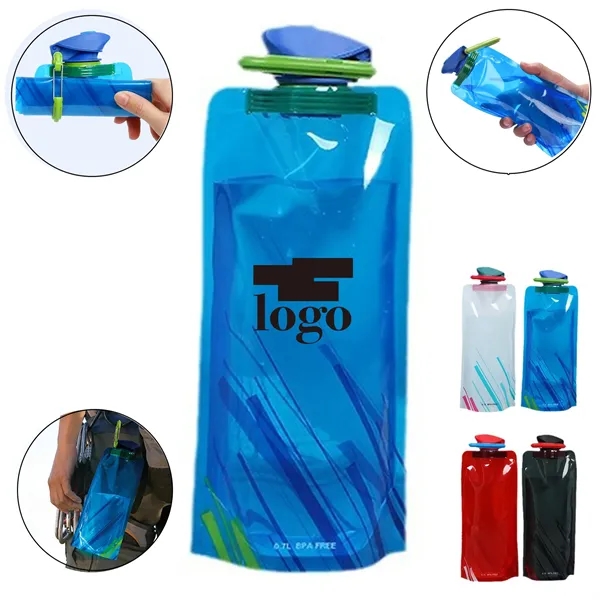 Folding Plastic Water Bottle - Folding Plastic Water Bottle - Image 0 of 3