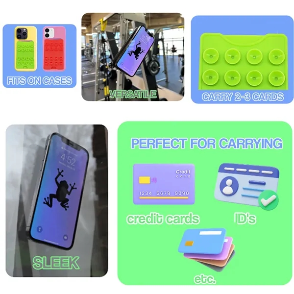 Sticky Suction Cup Phone Card Holder - Sticky Suction Cup Phone Card Holder - Image 1 of 4