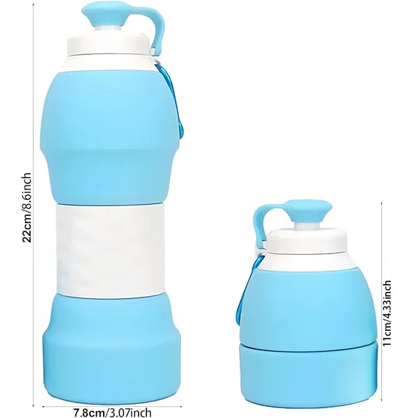 Collapsible Water Bottles Leak-Proof Reusable Silicone Sport - Collapsible Water Bottles Leak-Proof Reusable Silicone Sport - Image 1 of 4