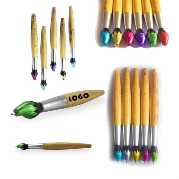 Customizable Brush-Shaped Ballpoint Pen - Customizable Brush-Shaped Ballpoint Pen - Image 0 of 1