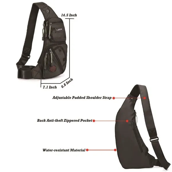 Multipurpose Premium Crossbody Shoulder Bag Sling Backpack T - Multipurpose Premium Crossbody Shoulder Bag Sling Backpack T - Image 4 of 6