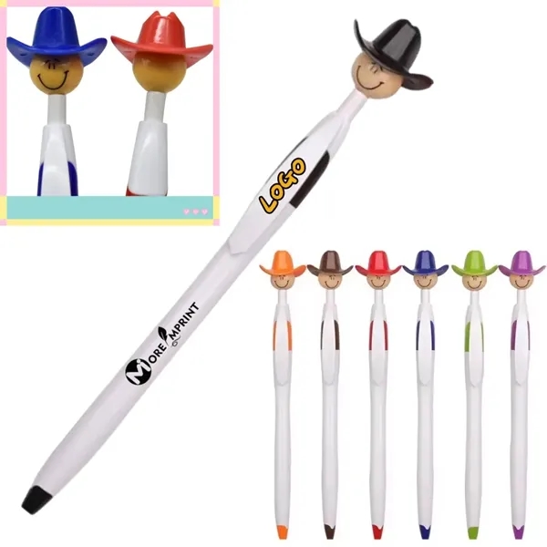 Novelty Cowboy Hat Retractable Ballpoint Pen - Novelty Cowboy Hat Retractable Ballpoint Pen - Image 0 of 3