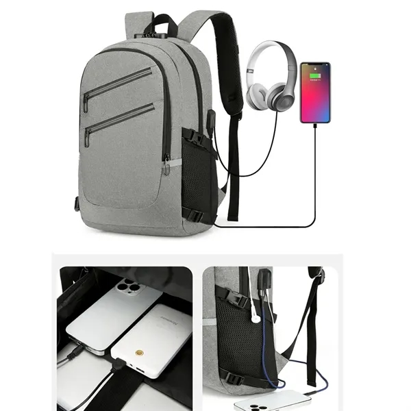 Daily Commute Computer Combination Lock Travel Backpack - Daily Commute Computer Combination Lock Travel Backpack - Image 2 of 4