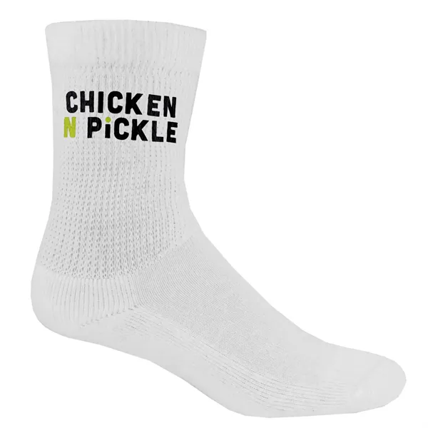 Non Binding Cotton Blend Crew Socks with Oversized DTF - Non Binding Cotton Blend Crew Socks with Oversized DTF - Image 0 of 3