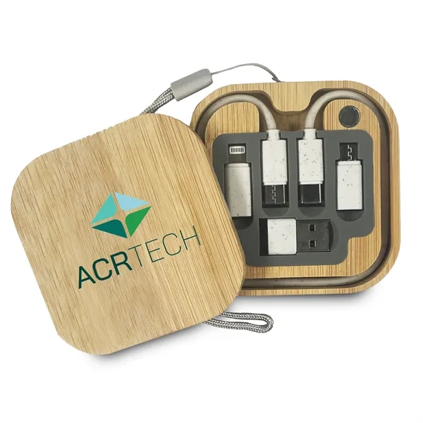 Bamboo Square Charging Cable / Accessory Kit - Bamboo Square Charging Cable / Accessory Kit - Image 3 of 3