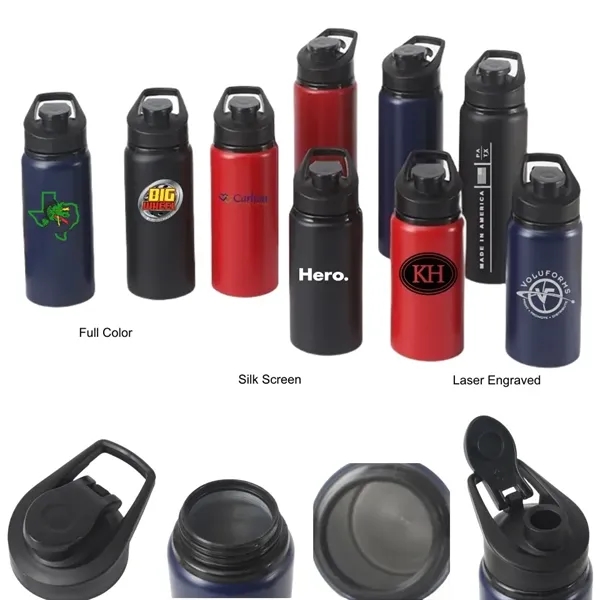 20/25 oz Reusable Aluminum Sport Bottle with Snap Cap - 20/25 oz Reusable Aluminum Sport Bottle with Snap Cap - Image 0 of 19