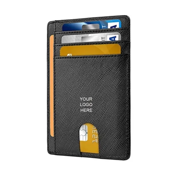 Slim RFID Blocking Leather Wallets - Slim RFID Blocking Leather Wallets - Image 0 of 4