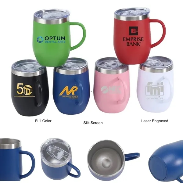 12 oz Stainless Steel Double Wall Insulated Coffee Mug - 12 oz Stainless Steel Double Wall Insulated Coffee Mug - Image 0 of 11