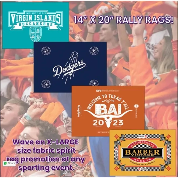 Sports Rally-Rags Rotary PMS Dyed 14"x20" 100% Cotton Fabric - Sports Rally-Rags Rotary PMS Dyed 14"x20" 100% Cotton Fabric - Image 0 of 0