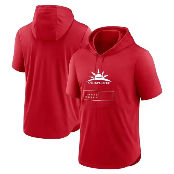 Baseball Hooded Short Sleeve T-shirt - Baseball Hooded Short Sleeve T-shirt - Image 1 of 3