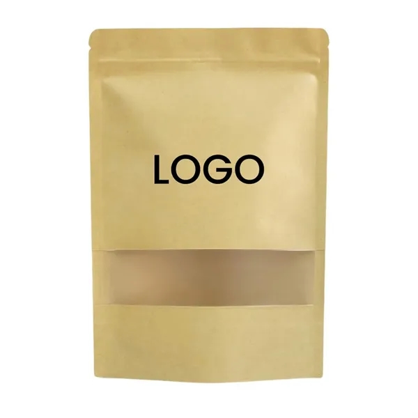 Stand Up Kraft Paper Bags with Window - Stand Up Kraft Paper Bags with Window - Image 0 of 4