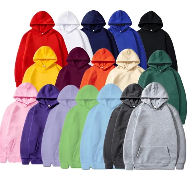 Unisex Solid Basic Hoodie - Unisex Solid Basic Hoodie - Image 3 of 6