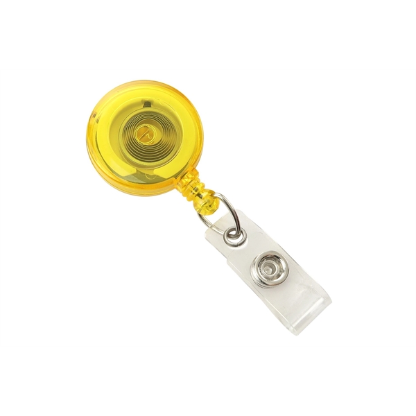 Translucent Plastic Clip-On Badge Reel - Translucent Plastic Clip-On Badge Reel - Image 2 of 7