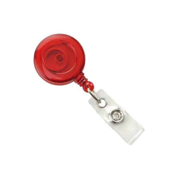 Translucent Plastic Clip-On Badge Reel - Translucent Plastic Clip-On Badge Reel - Image 3 of 7
