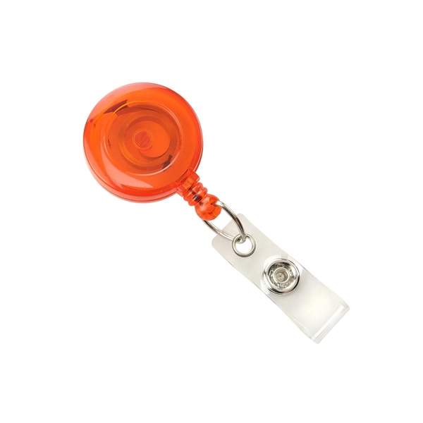 Translucent Plastic Clip-On Badge Reel - Translucent Plastic Clip-On Badge Reel - Image 4 of 7