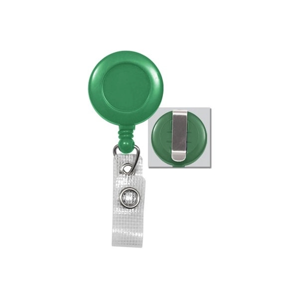 Stock Round Plastic Clip-on Badge Reel - Stock Round Plastic Clip-on Badge Reel - Image 3 of 4