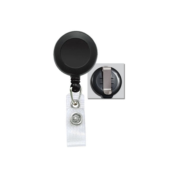 Stock Round Plastic Clip-on Badge Reel - Stock Round Plastic Clip-on Badge Reel - Image 4 of 4
