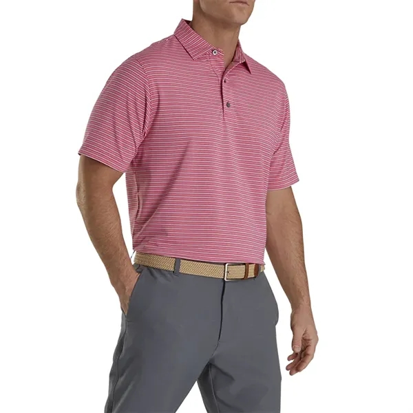 FootJoy ProDry Performance Stretch Lisle Pinstripe Polo - FootJoy ProDry Performance Stretch Lisle Pinstripe Polo - Image 2 of 7