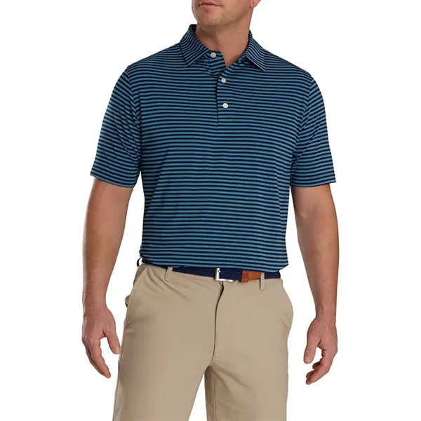 FootJoy ProDry Performance Stretch Lisle Pinstripe Polo - FootJoy ProDry Performance Stretch Lisle Pinstripe Polo - Image 6 of 7