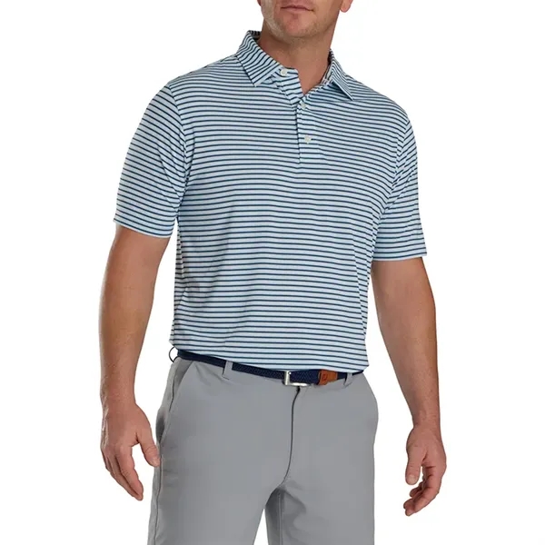 FootJoy ProDry Performance Stretch Lisle Pinstripe Polo - FootJoy ProDry Performance Stretch Lisle Pinstripe Polo - Image 7 of 7