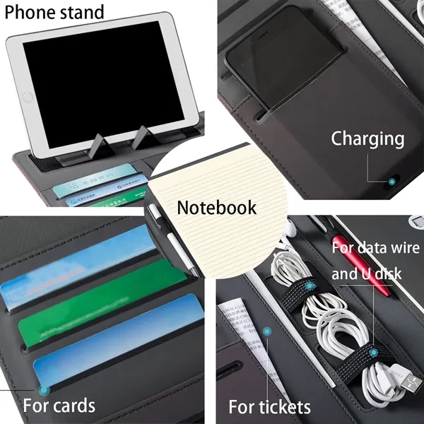 3 in 1 Padfolio Notebook Phone Stand USB Driver Organizer - 3 in 1 Padfolio Notebook Phone Stand USB Driver Organizer - Image 1 of 3