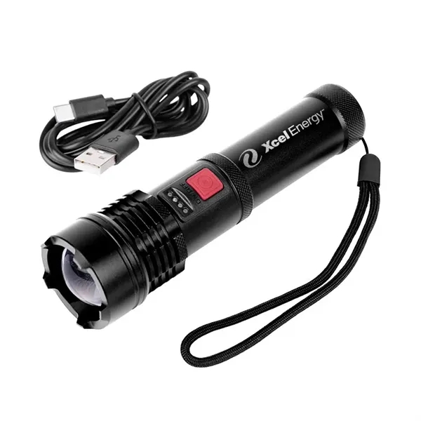 800LM Metal Flashlight with 1500mAh Rechargeable Battery - 800LM Metal Flashlight with 1500mAh Rechargeable Battery - Image 4 of 4