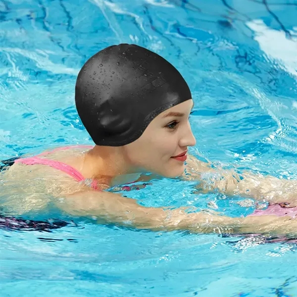 Unisex Swim Caps With 3D Ear Protection - Unisex Swim Caps With 3D Ear Protection - Image 2 of 4